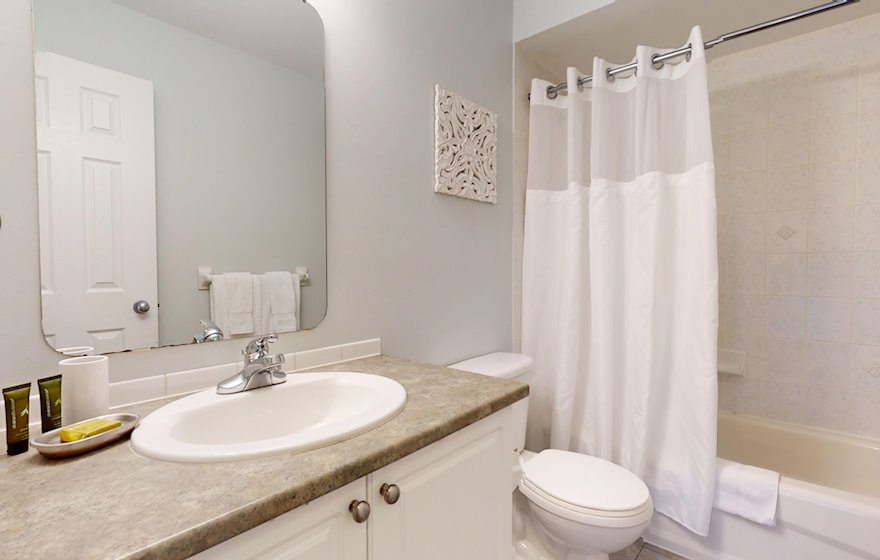 Second Bathroom 3 Piece Fully Furnished Apartment Suite Kanata